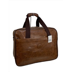 Дорожная сумка из искусственной кожи, цвет коричневый
