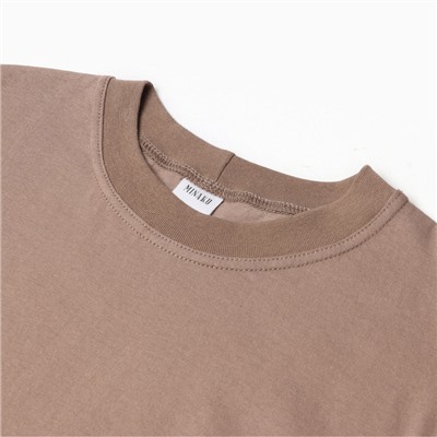 Футболка детская MINAKU: Basic line, бежевая, рост 104 см