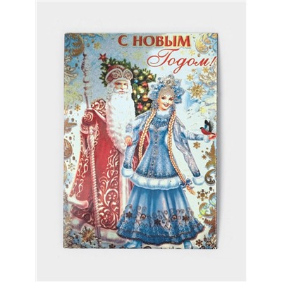 Подарочный набор деревянной посуды Adelica «С Новым Годом», сервировочная доска елочка на подставке 22×18 см, масло 100 мл, магнит