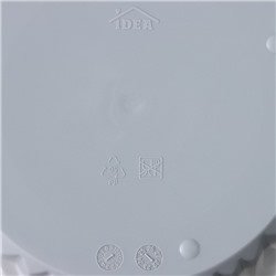 Кашпо для цветов со вставкой «Волна», 2 л, d=16 см, h=13.5 см, цвет серый