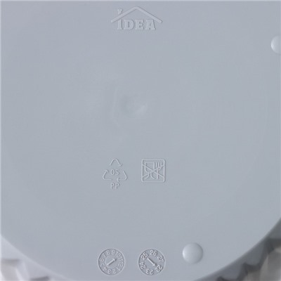 Кашпо для цветов со вставкой «Волна», 2 л, d=16 см, h=13.5 см, цвет серый