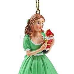 Полирезиновая подвеска Балерина с щелкунчиком, 5,5*10см., (собств. разраб.)