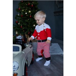 Комбинезон детский вязаный «Крошка Я. Костюм Деда Мороза», рост 68-74 см