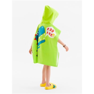 Полотенце - пончо детское махровое «Крошка Я. Дино», 60×120 см, хлопок 100%