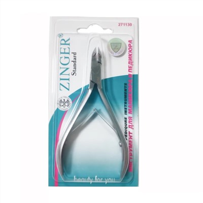 Zinger Кусачки маникюрные для кутикулы / Standard B002 FD LJ-2spr, двойная пружина, серебристый матовый 2522