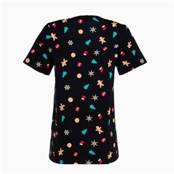 Футболка женская KAFTAN «Xmas family» размер 44-46, черный