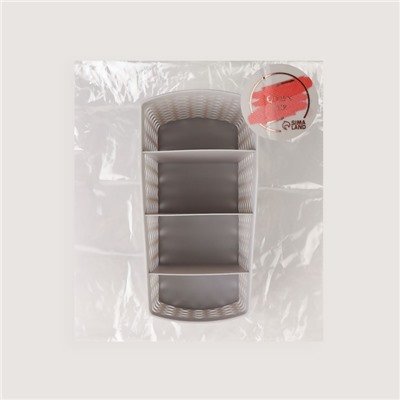 Органайзер для хранения, 4 ячейки, 19×10.5×8 см, МИКС