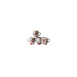 Кружка 260мл фрф Coffee микс 4 дизайна ОБЩЕПИТ 6/48