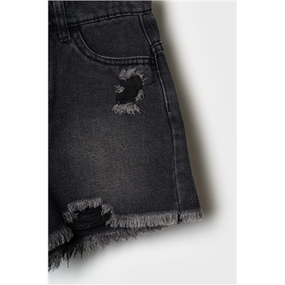 Шорты текстильные джинсовые для девочек PLAYTODAY, 1240786