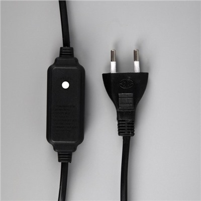 Светодиодная фигура «Снежинка», 90 см, дюралайт, 280 LED, 220 В, мигание, свечение белое/синее