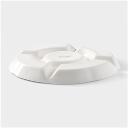 Менажница Magistro «Бланш», 24.7×24.5×2.7 см, 5 ячеек, фарфор, белая