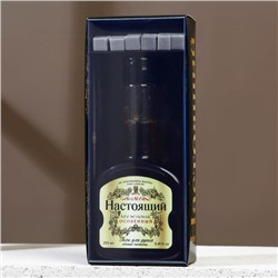 Подарочный набор косметики «Настоящий мужчина», гель для душа во флаконе коньяка 250 мл и мыло для рук 5 шт., HARD LINE