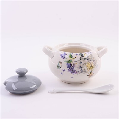 60216 Сахарница 3пр 375мл Букет фантазий доломит LR (х36)