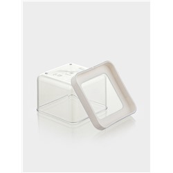 Ёмкость для хранения сыпучих продуктов IDEA «Степ», 500 мл, 10×7 см, пластик, крышка белая