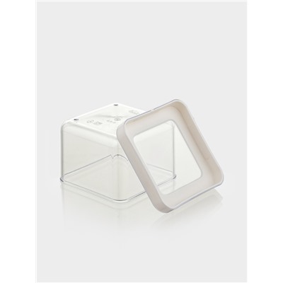 Ёмкость для хранения сыпучих продуктов IDEA «Степ», 500 мл, 10×7 см, пластик, крышка белая