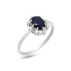 Кольцо из серебра сапфир, SL-RIC4