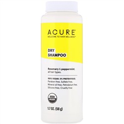 Acure, сухой шампунь, розмарин и перечная мята, 58 г (1,7 унции)