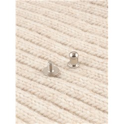 Бирка с кнопкой Hand made, 8×1.5 см, 10 шт., серая