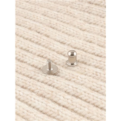 Бирка с кнопкой Hand made, 8×1.5 см, 10 шт., серая