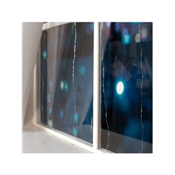 Гирлянда «Занавес» 1.6×1.6 м роса, IP20, серебристая нить, 160 LED, свечение белое, 8 режимов, 220 В