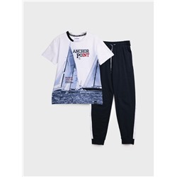 Комплект трикотажный для мальчиков: фуфайка (футболка), брюки