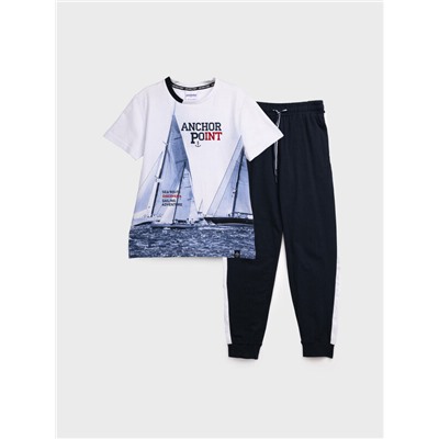 Комплект трикотажный для мальчиков: фуфайка (футболка), брюки