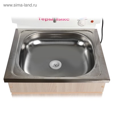 Умывальник «ТермМикс», с ЭВН, нержавеющая мойка, 1250 Вт, 17 л, ЛДСП, белый