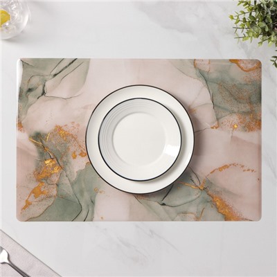 Салфетки сервировочные на стол Доляна «Мрамор», 4 шт., 30×45 см