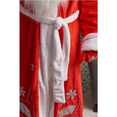 Карнавальный костюм «Дед Мороз», шуба, шапка, варежки, борода, 52-54, рост 180