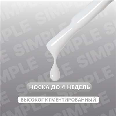 Гель лак для ногтей, однотонный, трехфазный, 10 мл, LED/UV, серый (242)
