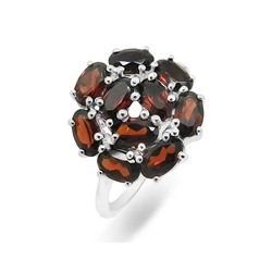 Кольцо из серебра гранат, Алира