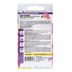 Семена цветов Бегония Коктейль F1 Текила вечноцветущая, ц/п, 5 шт.