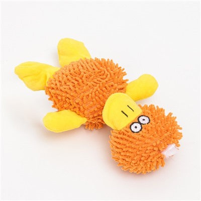 Игрушка текстильная «Косматый утёнок» , 32×19 см, коричневая