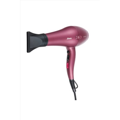 Dewal Профессиональный фен для волос / Blues Wine 03-8088, ионизация, бордовый, 2600 Вт KRISTALLER, 1193476