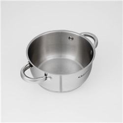 Кастрюля Катунь «Антея», 2 л, d=18 см, капсульное дно, индукция, нержавеющая сталь