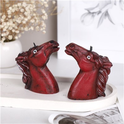 Свеча 2 штуки Лошадь 8 см / M-166AB /уп 96/Символ года 2026