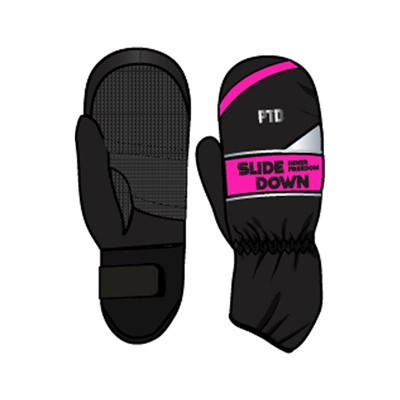 Варежки текстильные для девочек