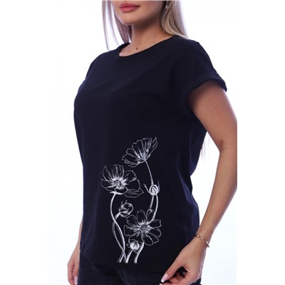 Футболка женская ФЖ061 (Черный)