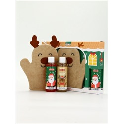 Подарочный набор новогодний «Олень», гель для душа 2 шт х150 мл, мочалка, URAL LAB