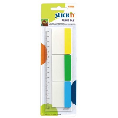 Закладки с клеевым краем Stick`n 37х50 мм 3цв х 10л 21359 (822714) Hopax