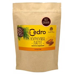 Кедровый напиток Куркума-латте / 250 г / дой пак / Сedro / Сибирский кедр