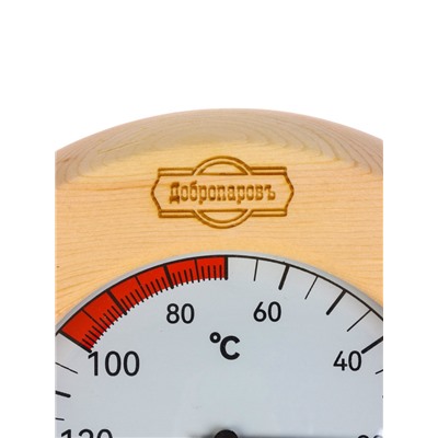 Термометр - гигрометр для бани и сауны «Круглый», деревянный, «Добропаровъ»