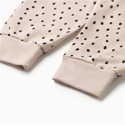 Набор детский (джемпер на молнии и брюки) «Крошка Я. Киса», рост 62-68 см, бежевый