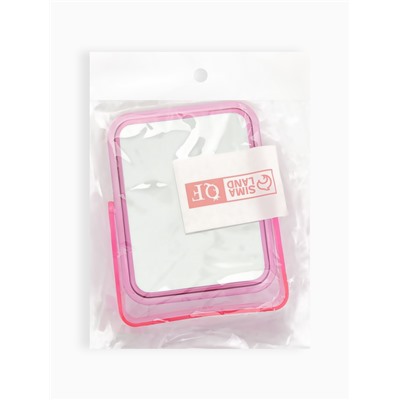 Зеркало настольное, с увеличением х2, двустороннее, 13.5×17.5 см, (10.5×14 см), МИКС