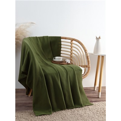 Плед флисовый «Экономь и Я», 150×130 см, 160 г/м², зелёный