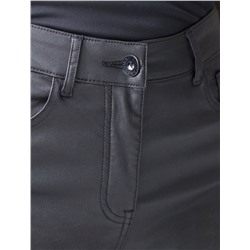 Брюки слим из эластичного хлопка с покрытием под кожу