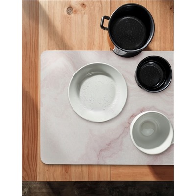 Коврик для дома Доляна «Мрамор», влаговпитывающий, 49×79 см, розовый