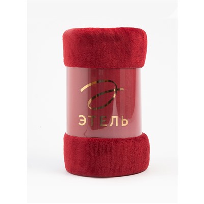 Плед «Этель», 180×200 см, корал-флис, бордовый