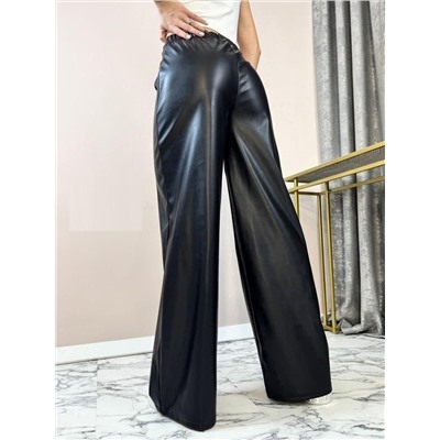 Брюки палаццо эко-кожа