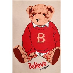 Пижама для девочки Медведь-клетка ПД-019-075